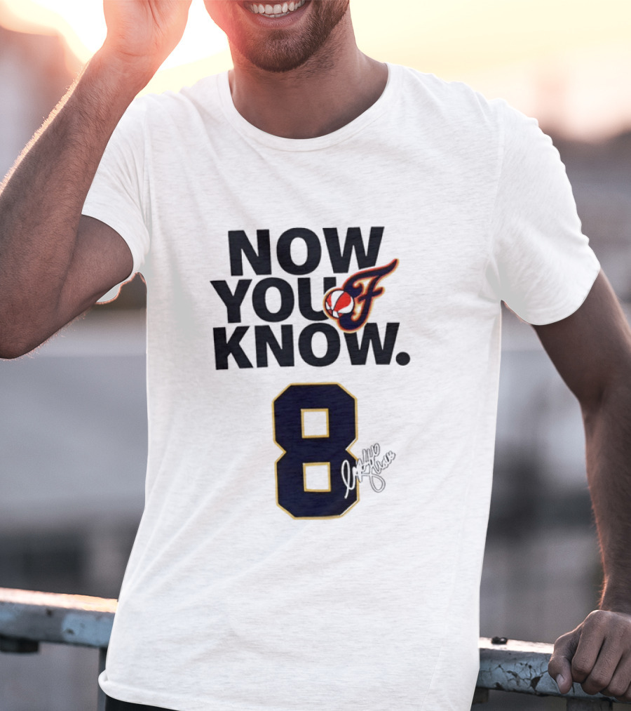 Sophie Cunningham Now You Know Indiana Fever 8 Signature T-Shirt