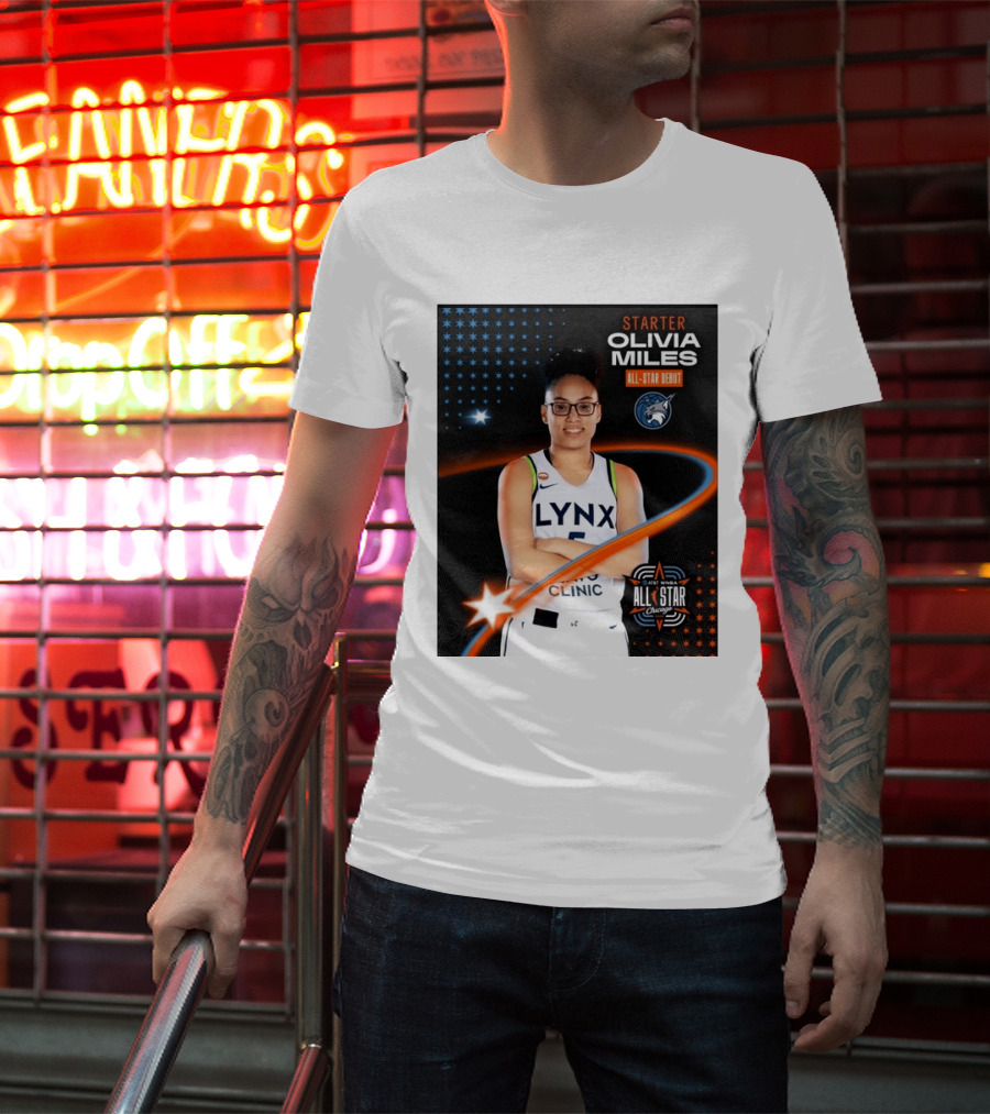 Starter Olivia Miles All Star Debut Lynx AT&T WNBA All Star Chicago T-Shirt