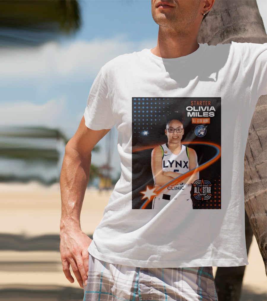 Starter Olivia Miles All Star Debut Lynx AT&T WNBA All Star Chicago T-Shirt