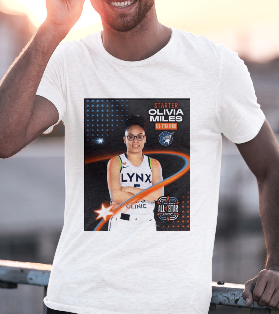 Starter Olivia Miles All Star Debut Lynx AT&T WNBA All Star Chicago T-Shirt