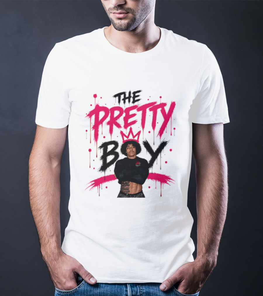The Pretty Boy Jay King Crop Top With Pink Crown And Dripping Letters T-Shirt