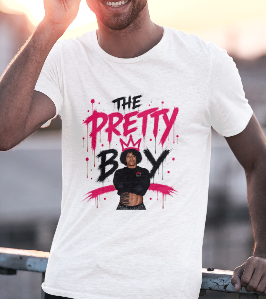 The Pretty Boy Jay King Crop Top With Pink Crown And Dripping Letters T-Shirt