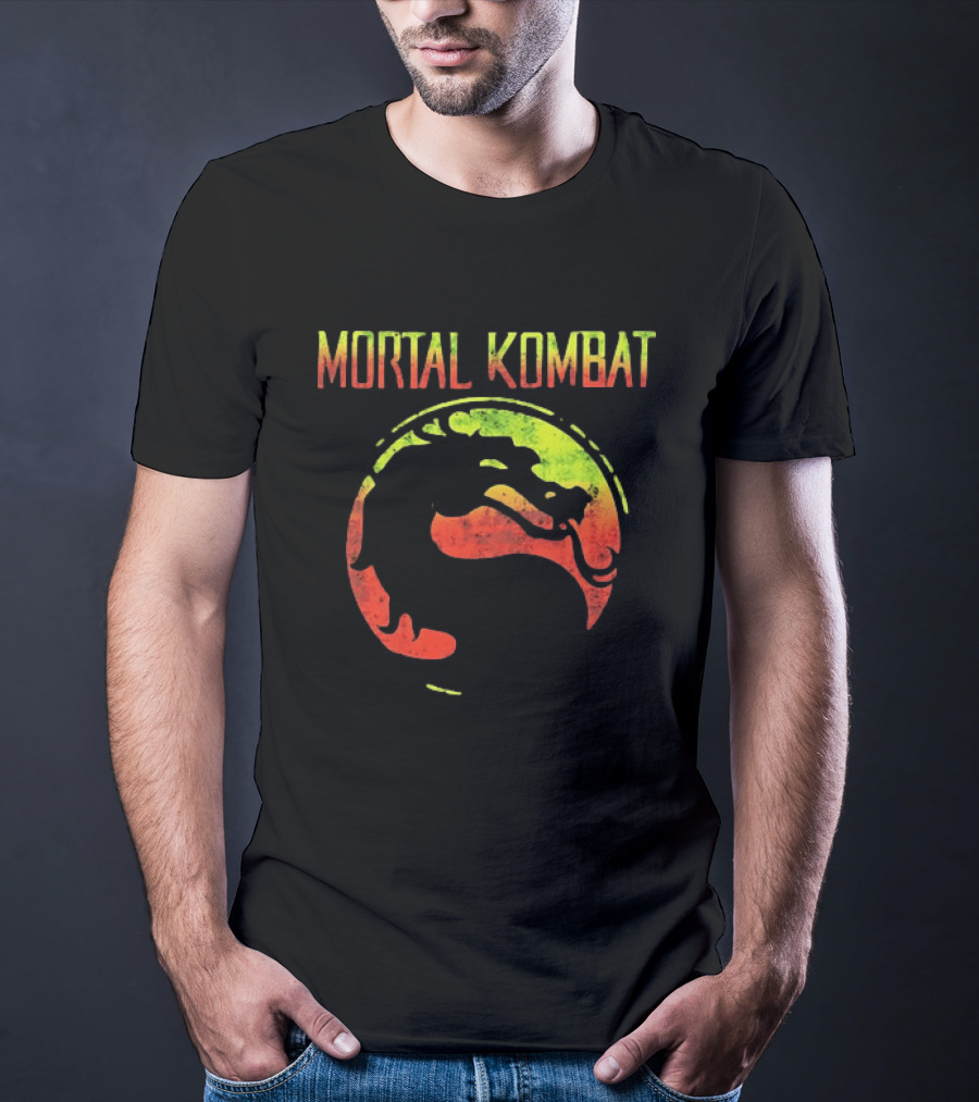 Mortal Kombat Yellow And Red Dragon T-Shirt