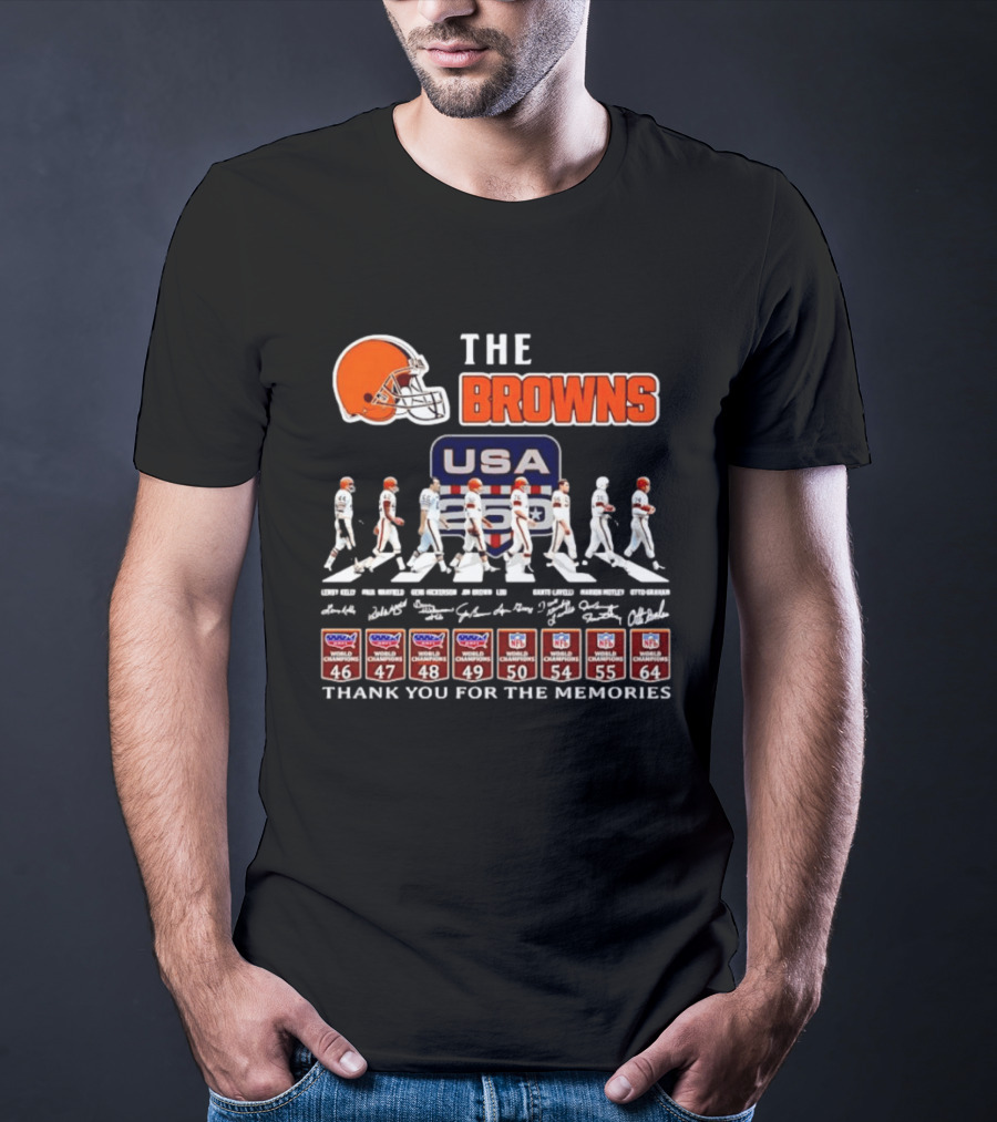 The Browns USA Champions Legends Cross The Road Thank You For The Memories T-Shirt