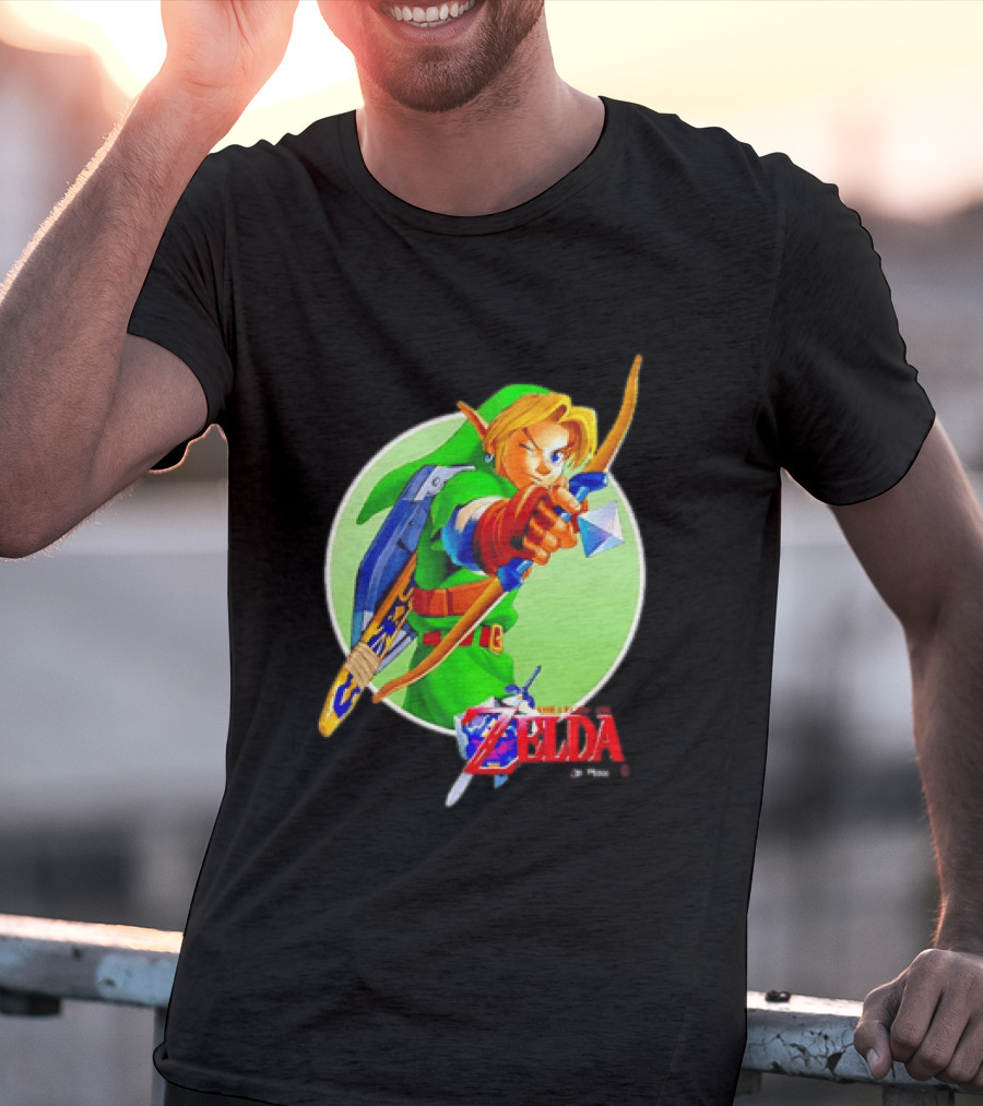 The Legend Of Zelda Ocarina Of Time 3D Link Bow Aiming T-Shirt