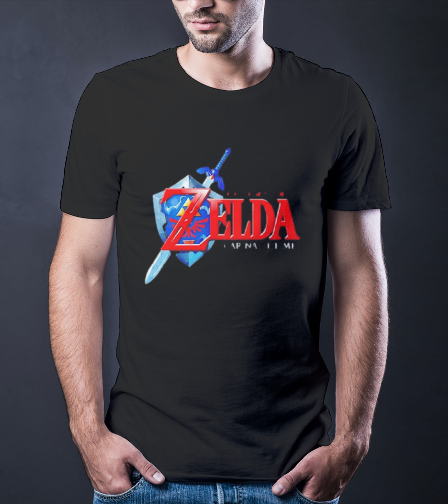The Legend Of Zelda Ocarina Of Time Shield Sword T-Shirt