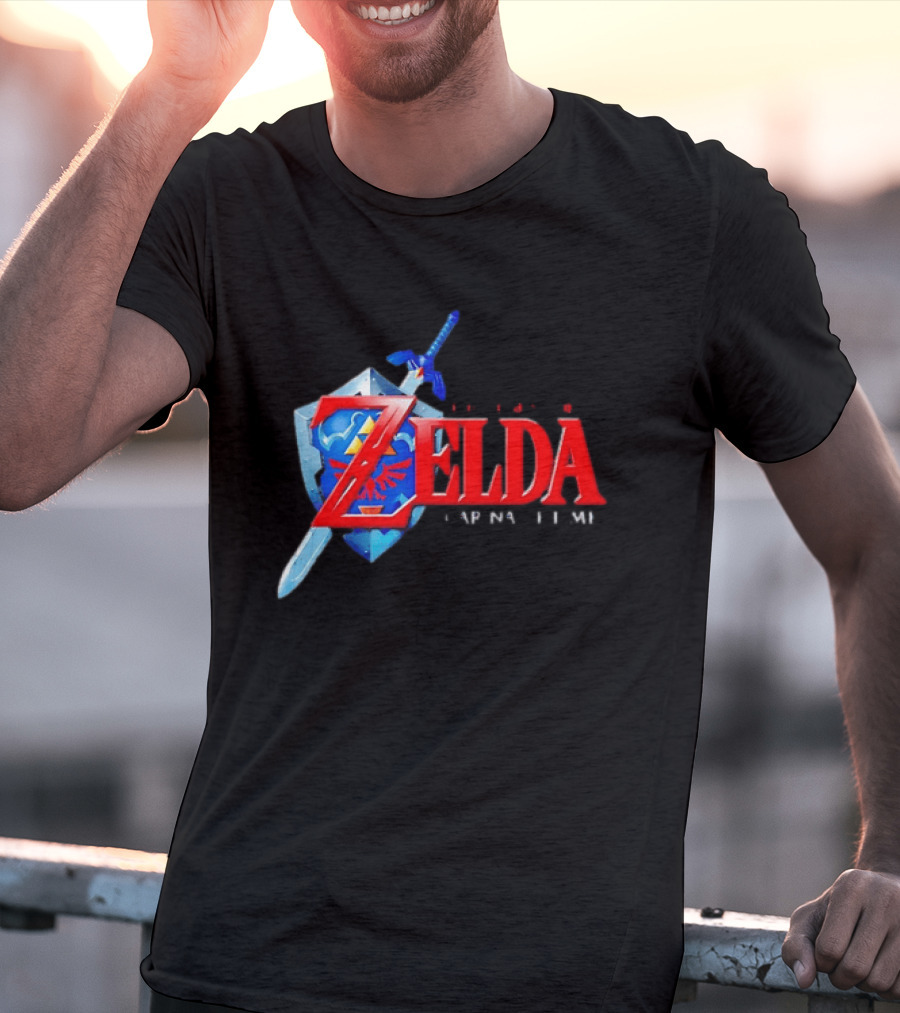 The Legend Of Zelda Ocarina Of Time Shield Sword T-Shirt