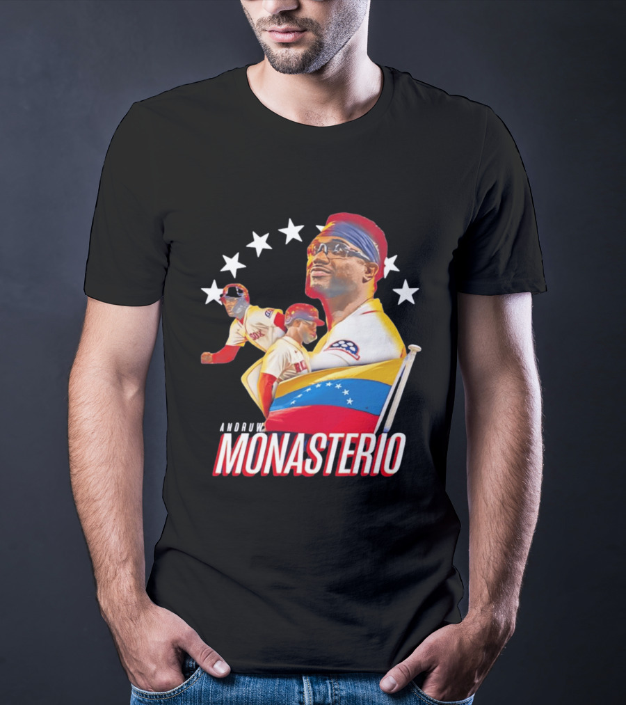 Venezuelan Pride Andruw Monasterio Red Sox Baseball Star T-Shirt