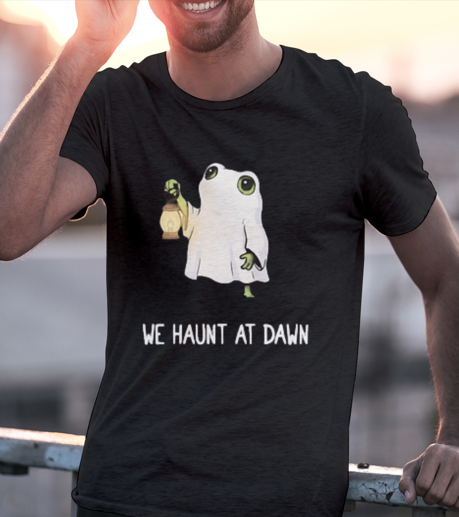 We Haunt At Dawn Ghost Frog Lantern T-Shirt