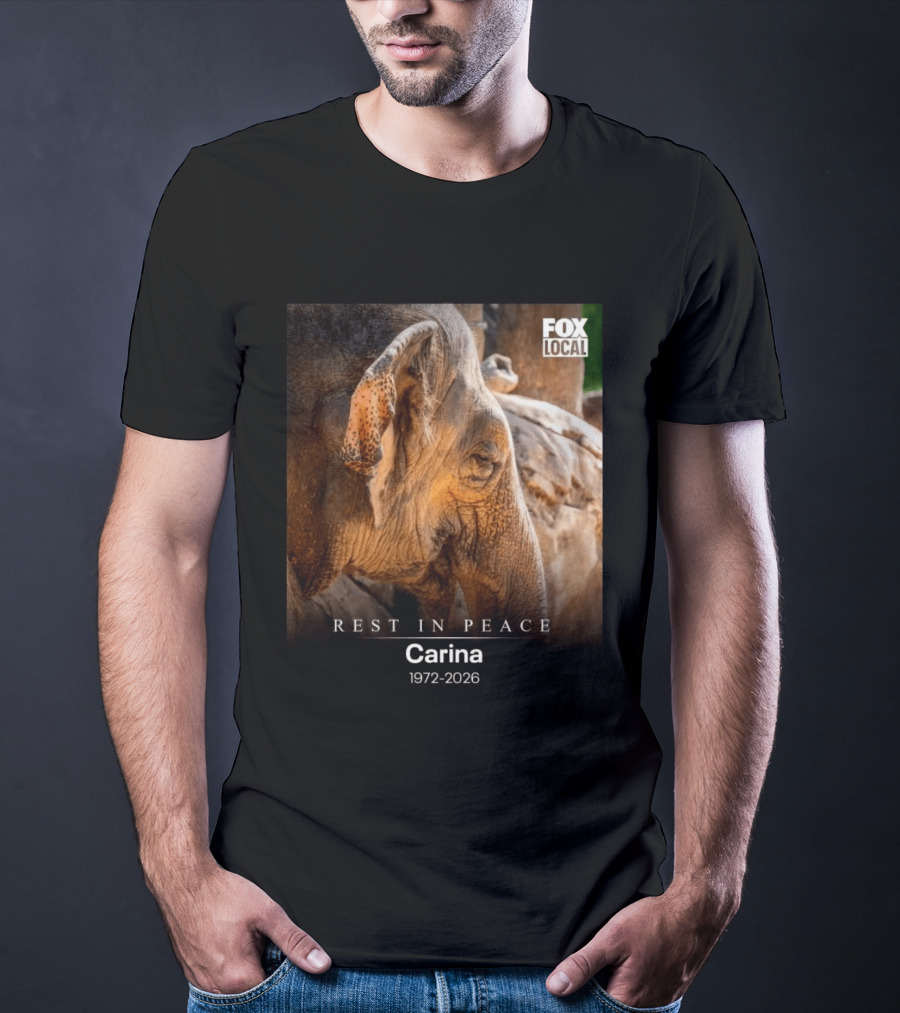 Rest In Peace Carina 1972 2026 Elephant Fox Local Memorial T-Shirt
