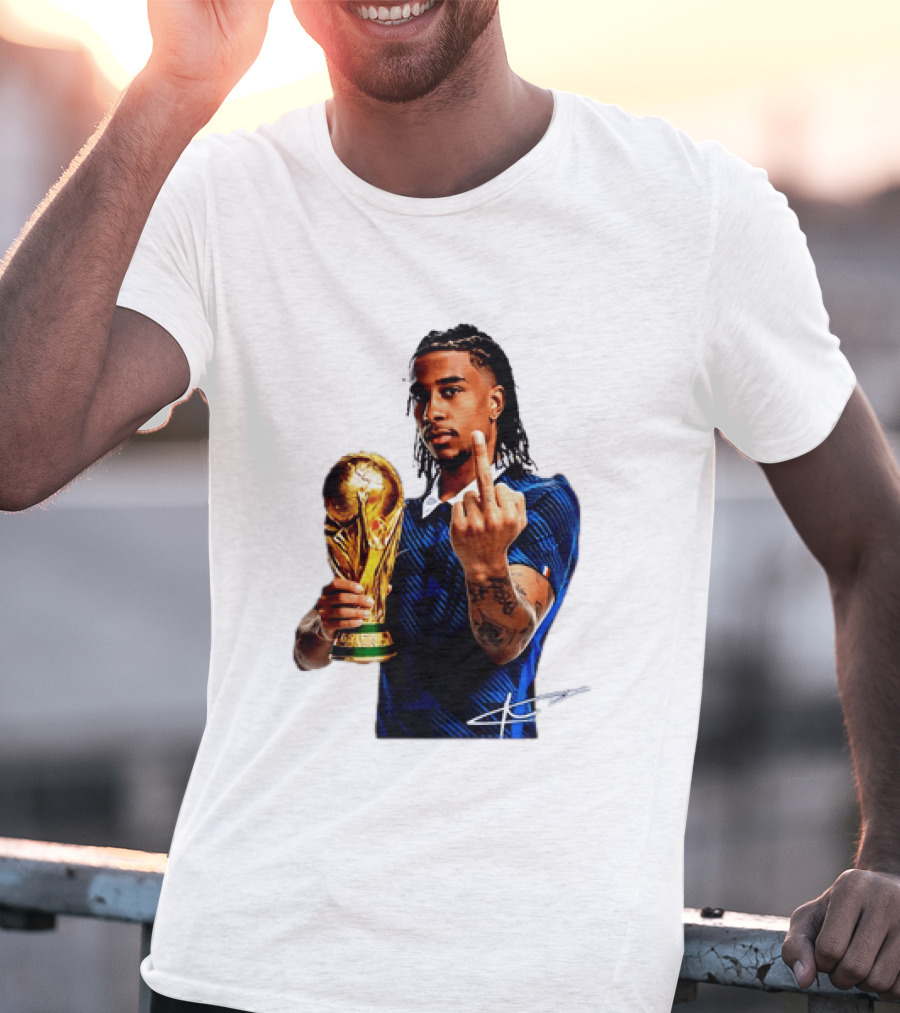 Michael Olise France National Team Middle Finger Trophy Celebration T-Shirt