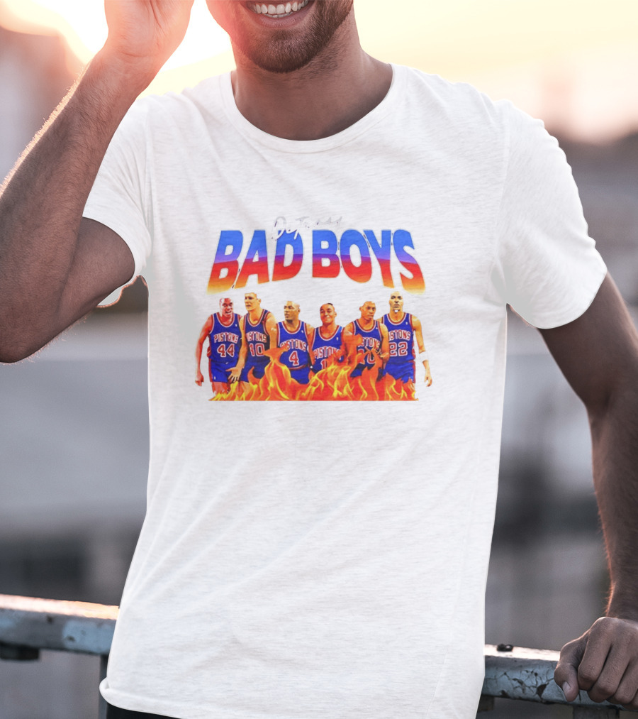Detroit Bad Boys Rick Mahorn Bill Laimbeer Joe Dumars Isiah Thomas Dennis Rodman John Salley T-Shirt