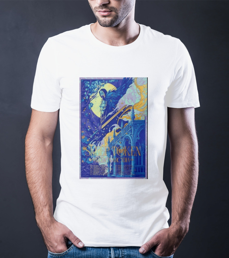 Sleep Token Even In Arcadia Angelic Moonlit Gothic Architecture T-Shirt