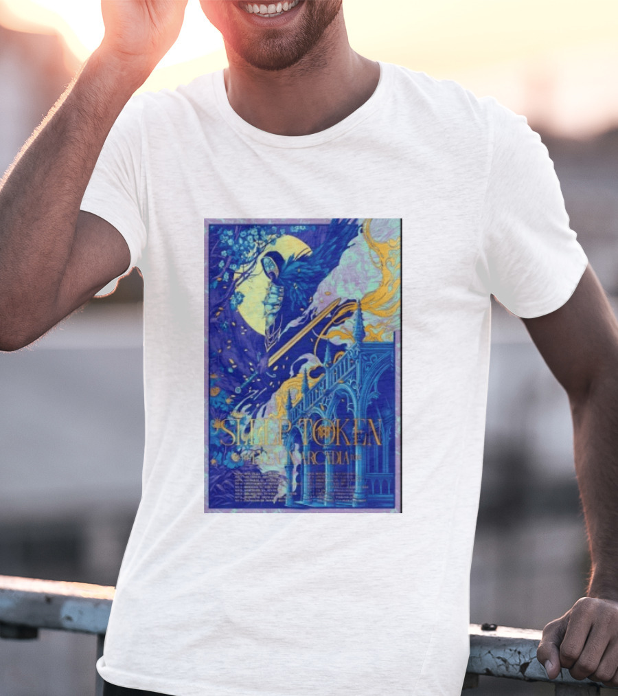 Sleep Token Even In Arcadia Angelic Moonlit Gothic Architecture T-Shirt