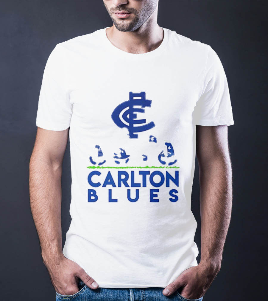Snoopy Peanuts Characters Carlton Blues AFL Collaboration T-Shirt
