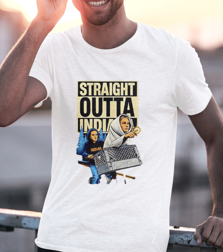 WNBA Meme Sophie Cunningham Caitlin Clark Straight Outta Indiana T-Shirt