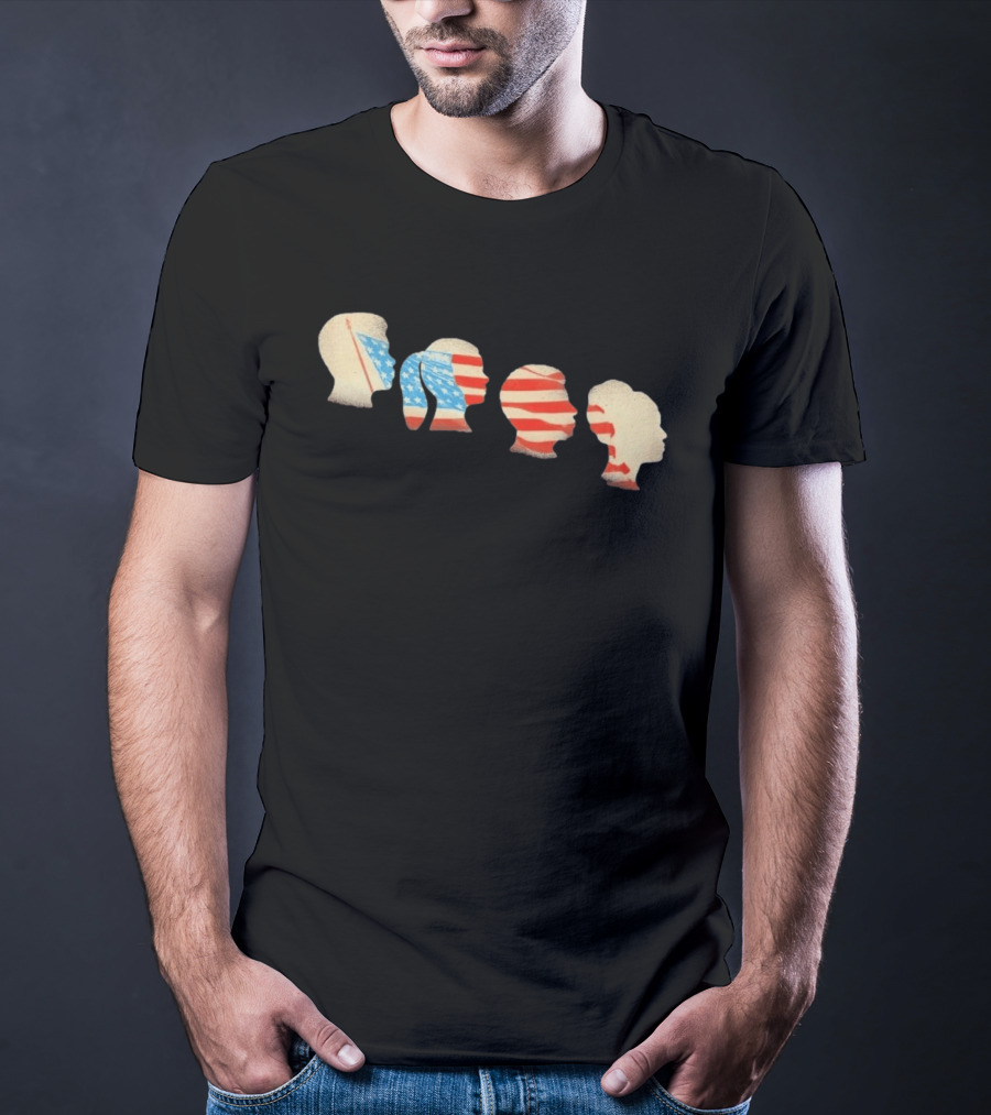 American Flag New York Public Library Joan Wong Marshall Project T-Shirt