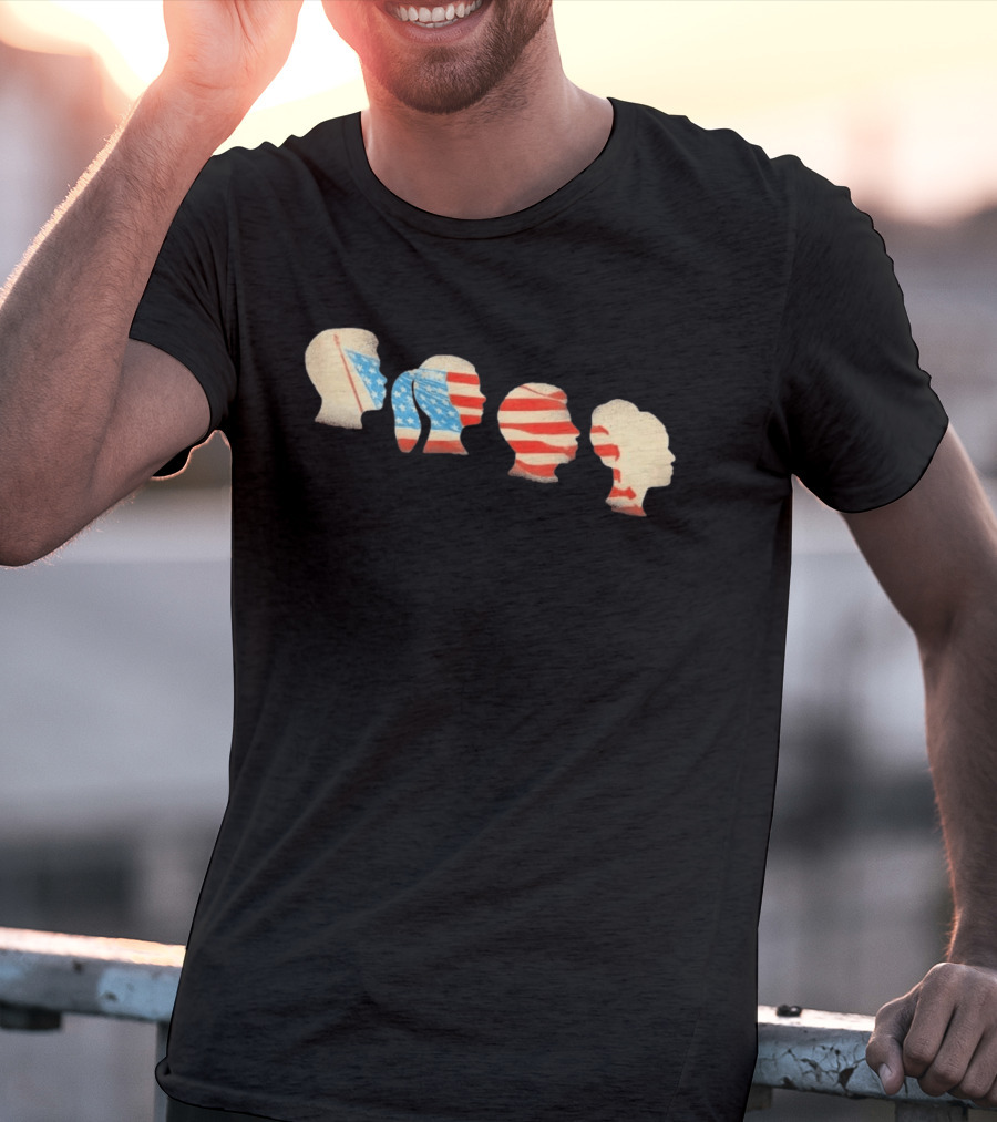 American Flag New York Public Library Joan Wong Marshall Project T-Shirt
