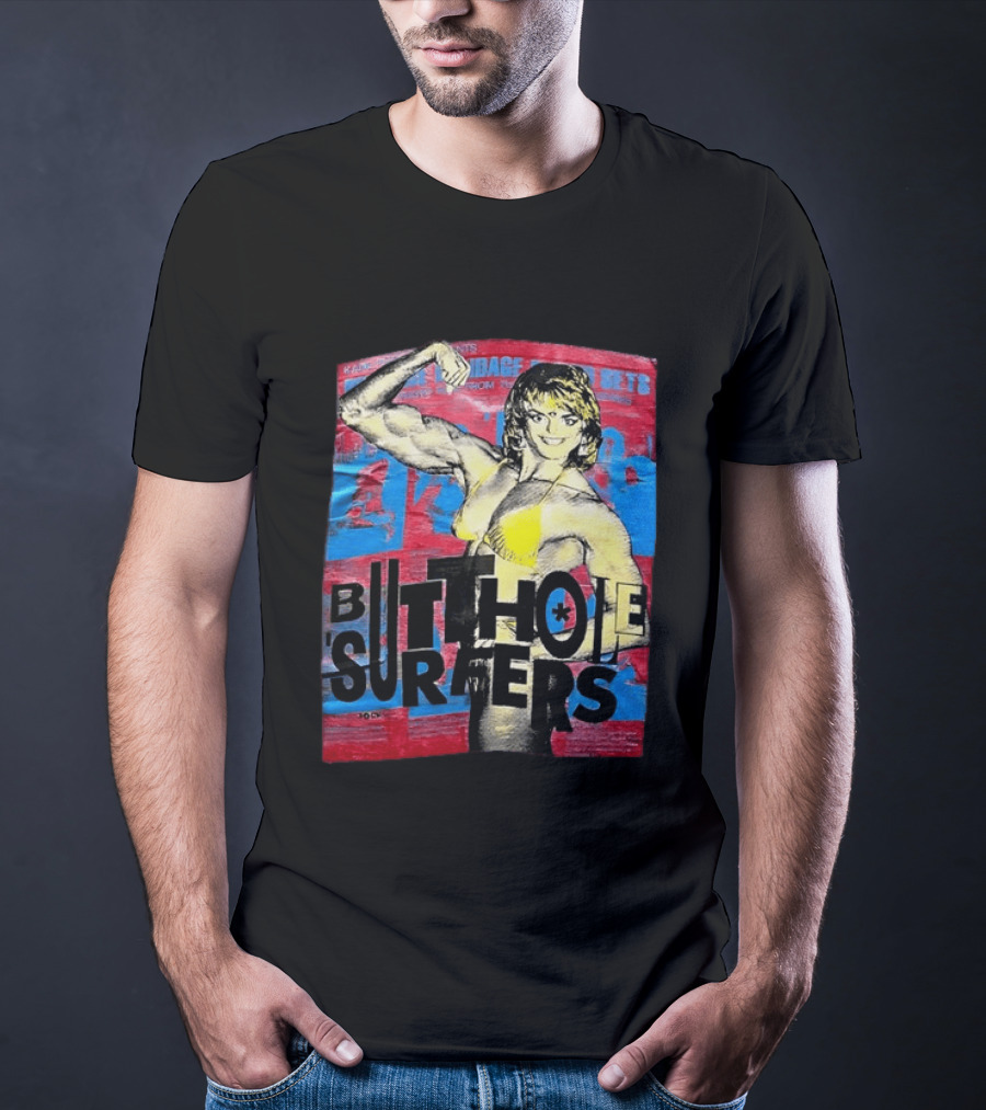 Butthole Surfers Gym Retro Bodybuilder T-Shirt