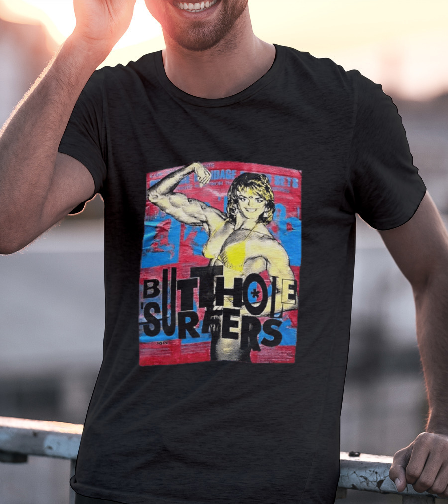 Butthole Surfers Gym Retro Bodybuilder T-Shirt