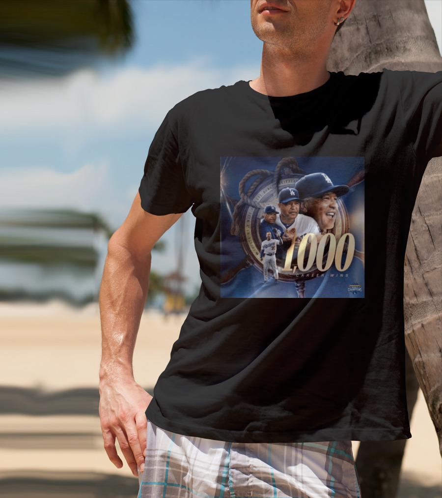 Los Angeles Dodgers Manager Doc Achieves 1000 Career Wins Milestone In Major League History T-Shirt