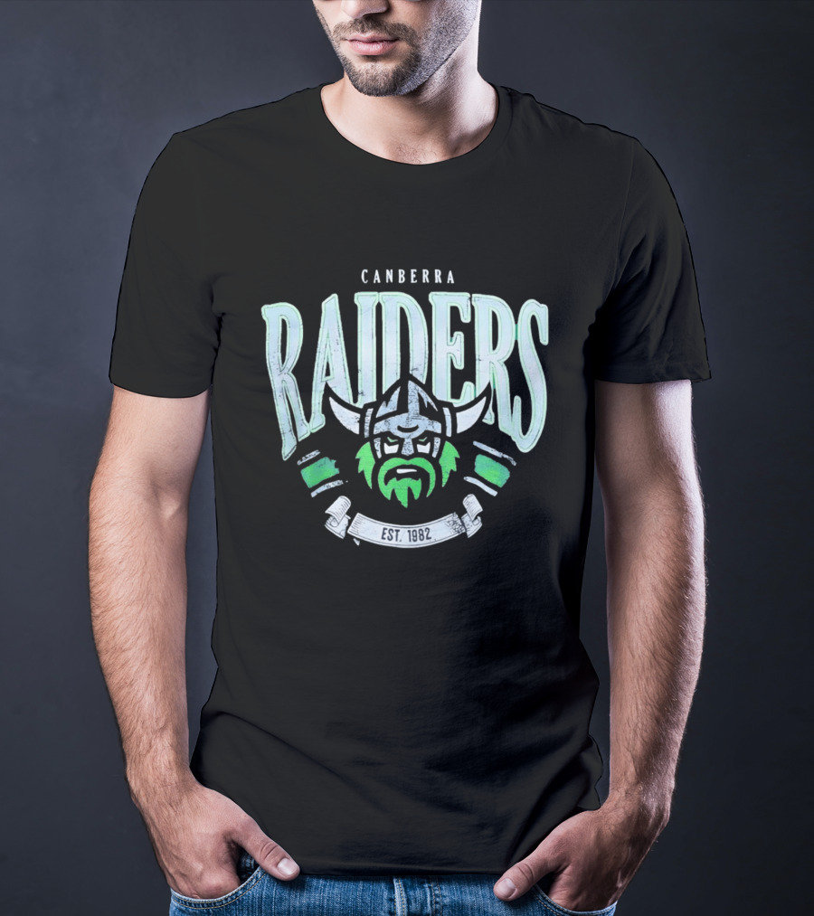 Canberra Raiders Est. 1982 Viking Helmet NRL Team T-Shirt