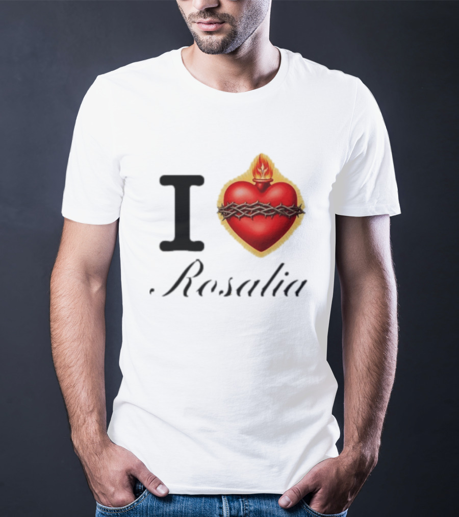 I Love Rosalia Alexa Demie Wear LUX Tour 2026 Sacred Heart Flame Thorn T-Shirt