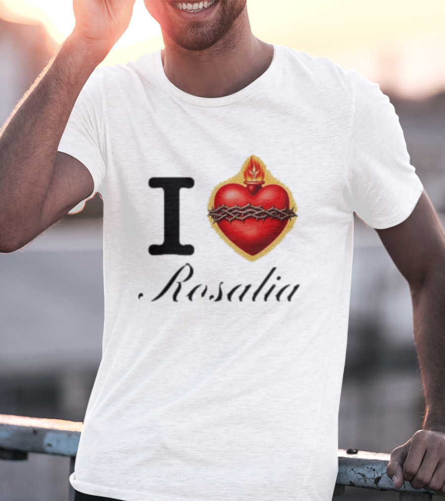 I Love Rosalia Alexa Demie Wear LUX Tour 2026 Sacred Heart Flame Thorn T-Shirt