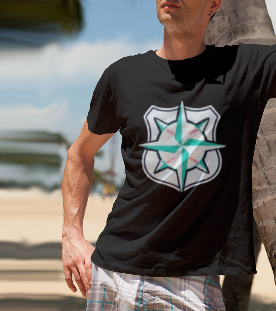 2026 Mariners Law Enforcement Appreciation Day Compass Shield T-Shirt