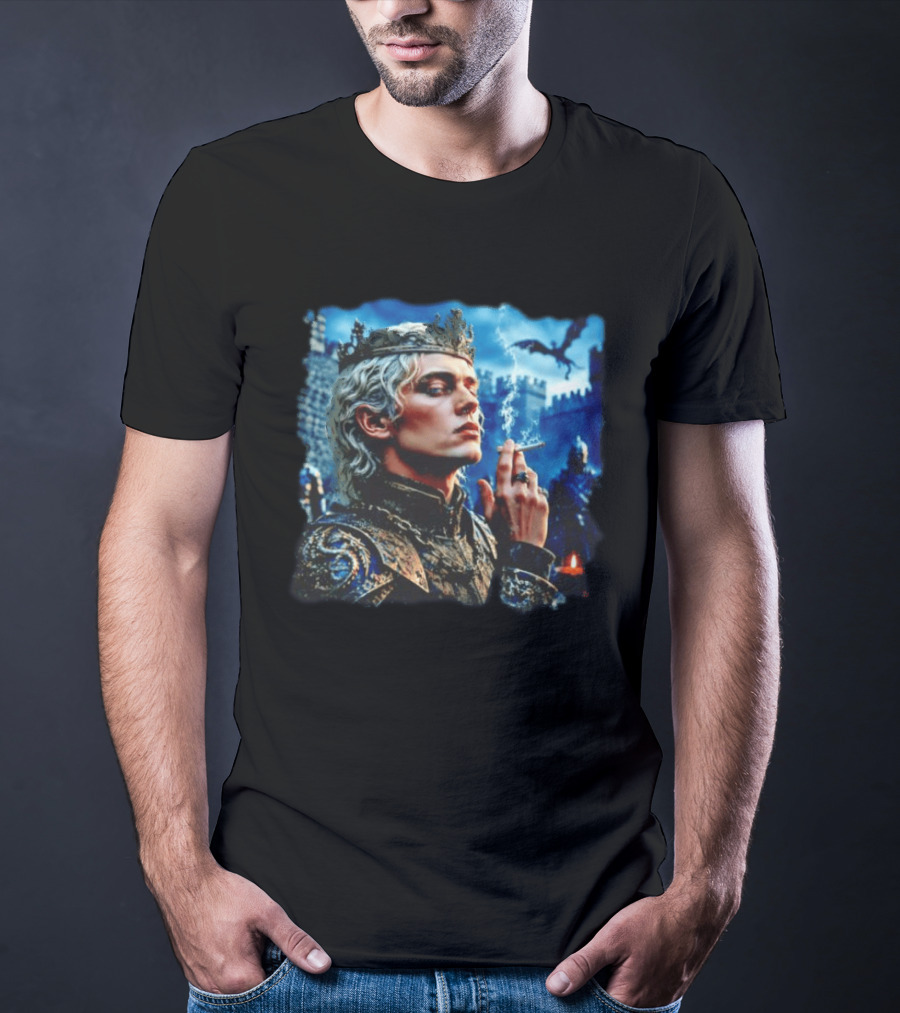 Aemond Targaryen House Of The Dragon Smoking Cigarette Castle Dragon King T-Shirt