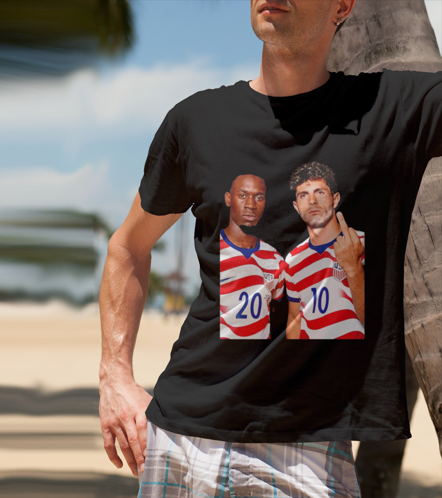 Christian Pulisic Folarin Balogun USMNT Soccer Iconic Gesture T-Shirt