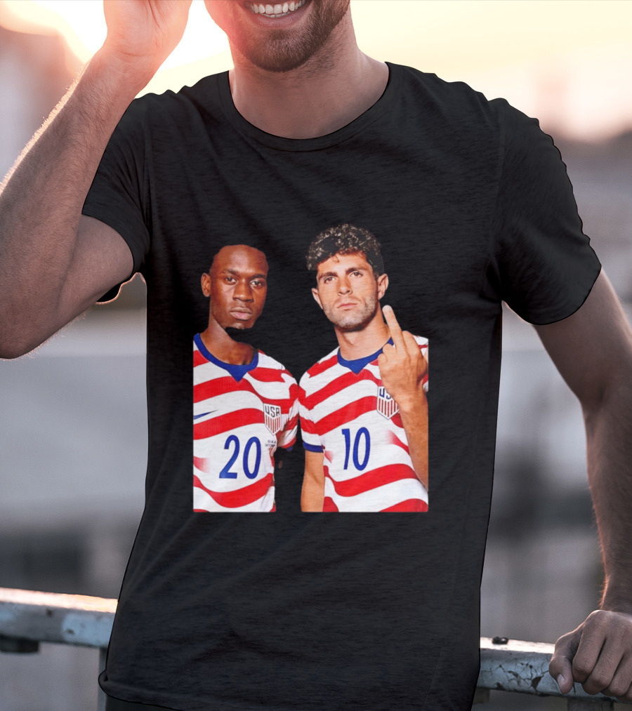 Christian Pulisic Folarin Balogun USMNT Soccer Iconic Gesture T-Shirt