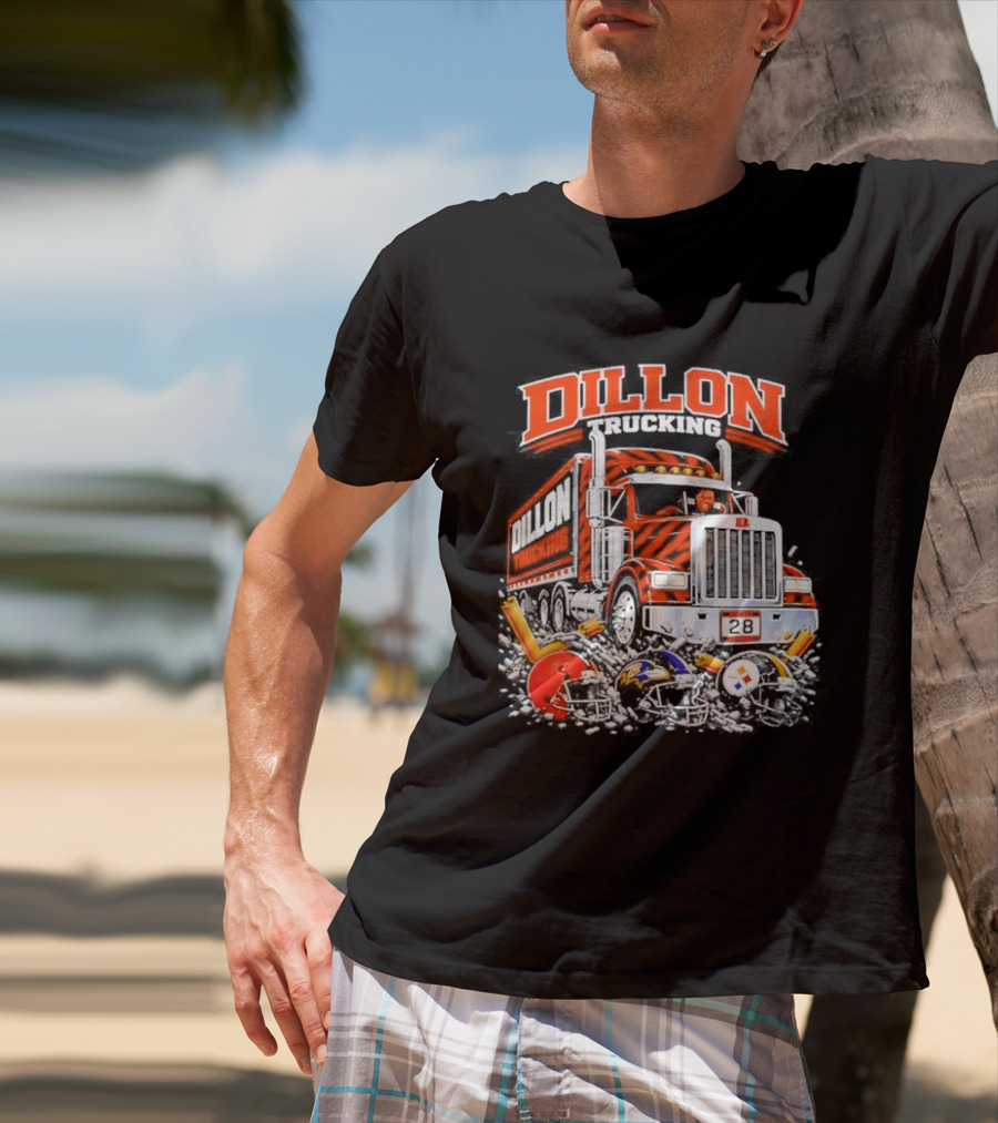Corey Dillon Cincinnati Bengals Dillon Trucking Football Truck T-Shirt