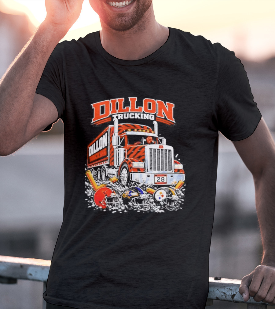 Corey Dillon Cincinnati Bengals Dillon Trucking Football Truck T-Shirt