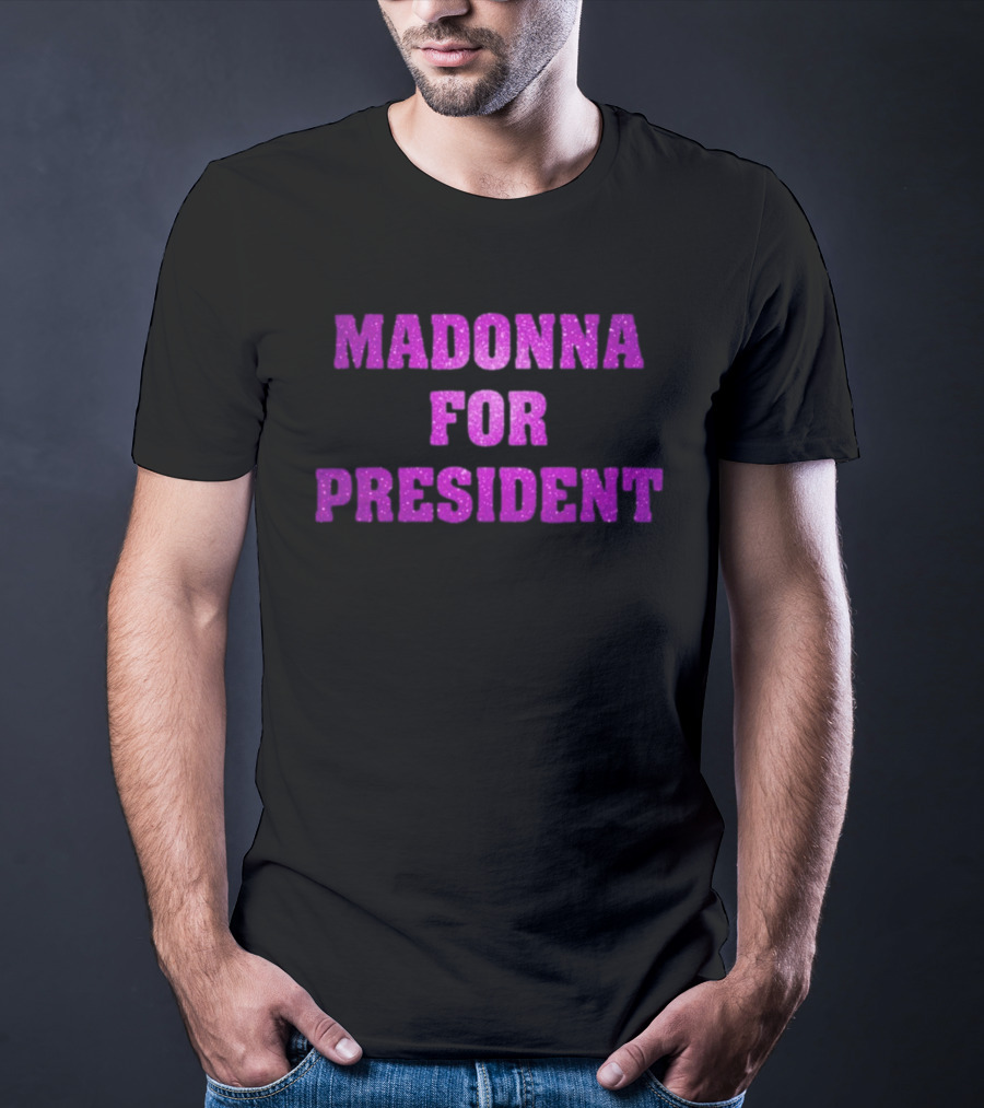 Madonna For President Glitter Purple T-Shirt