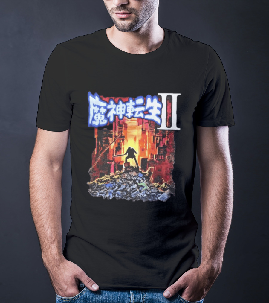 Majintensei II Ronin Warrior In Post Apocalyptic Cityscape T-Shirt