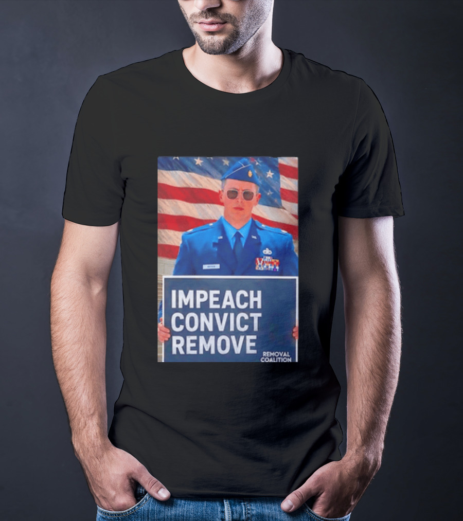 Impeach Convict Remove Major Jason Watson Sign With American Flag T-Shirt