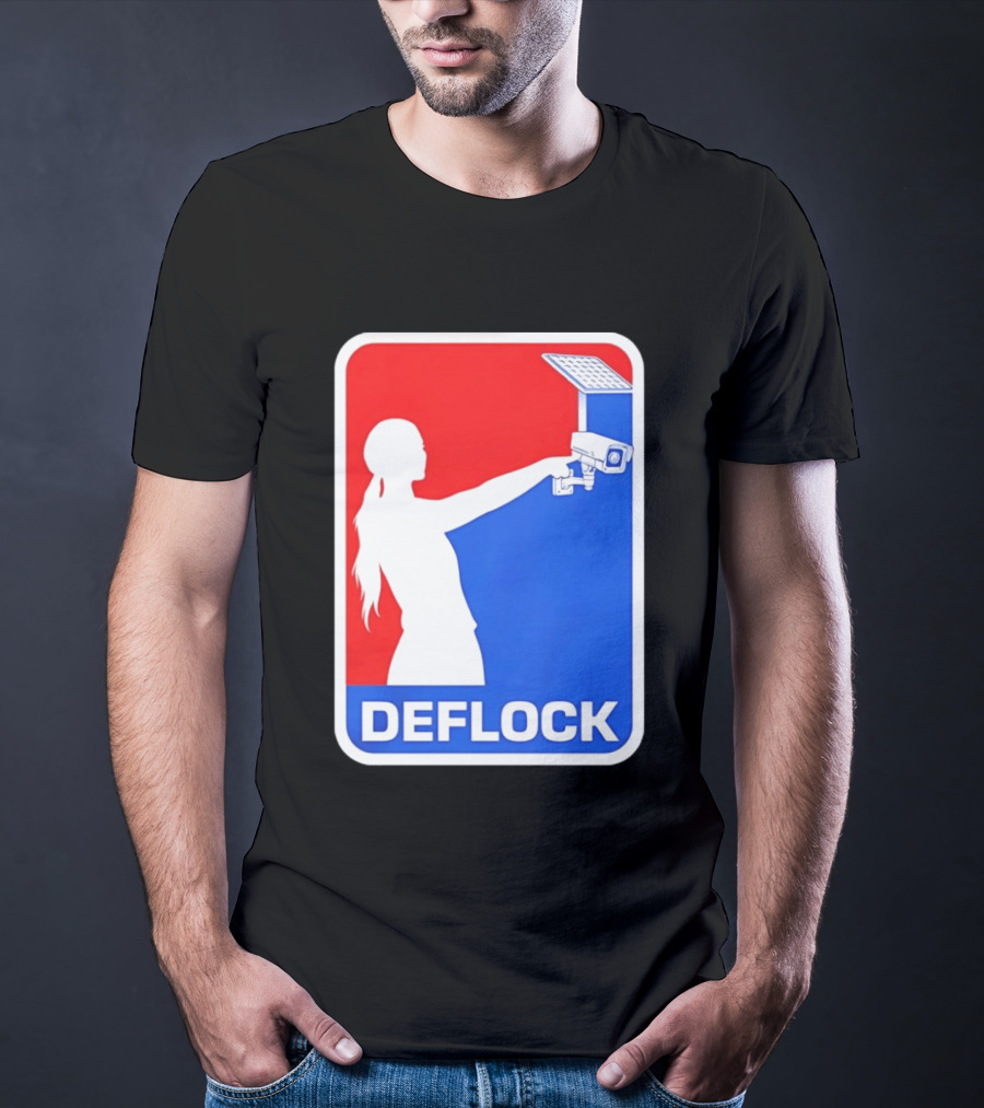 Deflock Woman Pointing At Security Camera T-Shirt