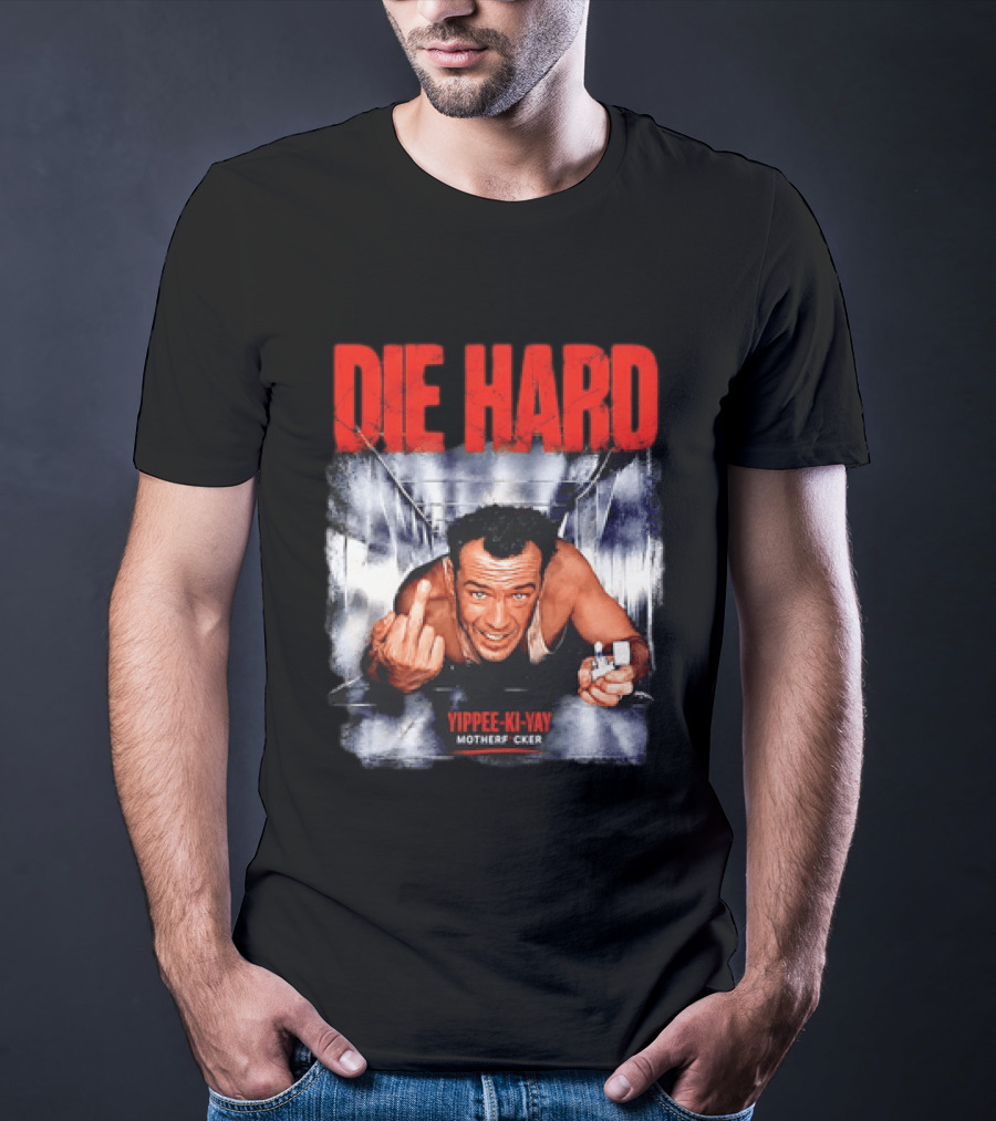 Die Hard 1988 Bruce Willis Yippee Ki Yay Motherfucker Iconic Action Movie Scene T-Shirt