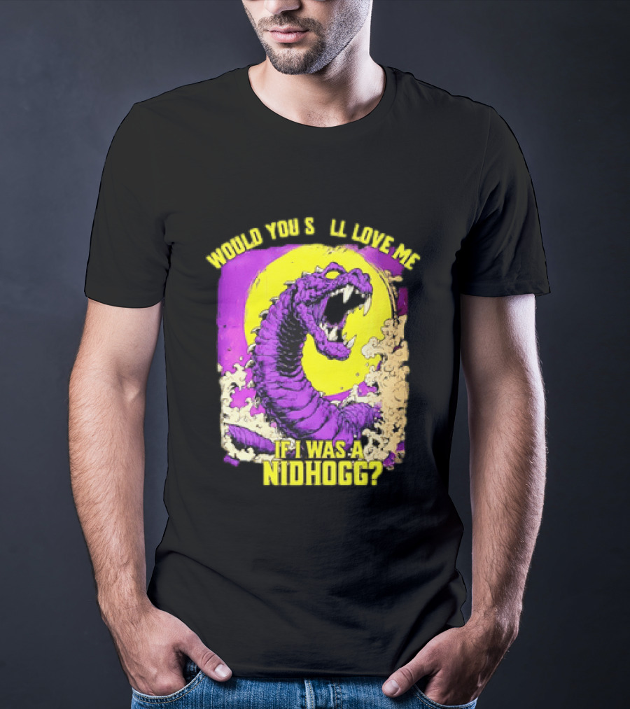 Would You Still Love Me If I Was A Nidhogg Purple Monster Retro Aesthetic T-Shirt