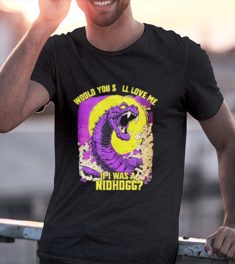 Would You Still Love Me If I Was A Nidhogg Purple Monster Retro Aesthetic T-Shirt