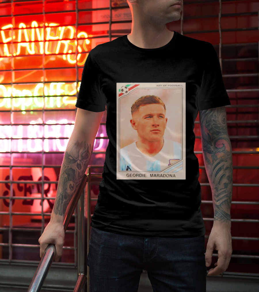 Geordie Maradona Art Of Football Argentina National Team T-Shirt