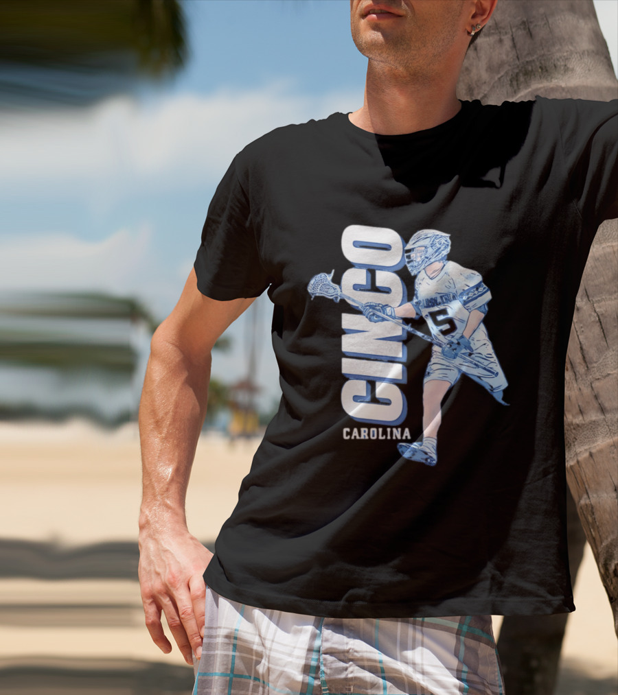 Cinco Carolina Peter Thomann Lacrosse Player Number 5 T-Shirt