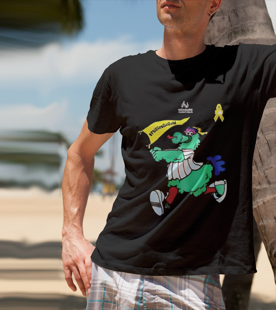 Philadelphia Phillies Go Gold Nemours Children's Health Phanatic Ribbon T-Shirt