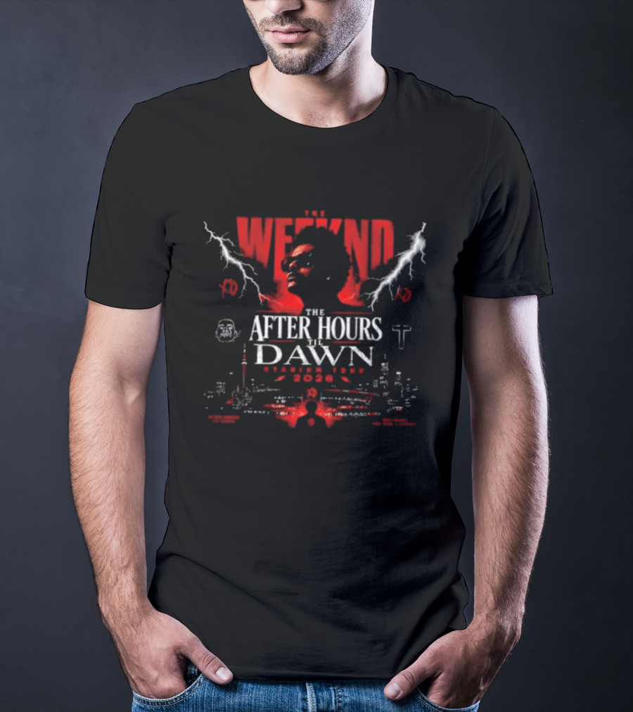 The Weeknd After Hours Til Dawn 2026 Stadium Tour XO Concert Music Band T-Shirt
