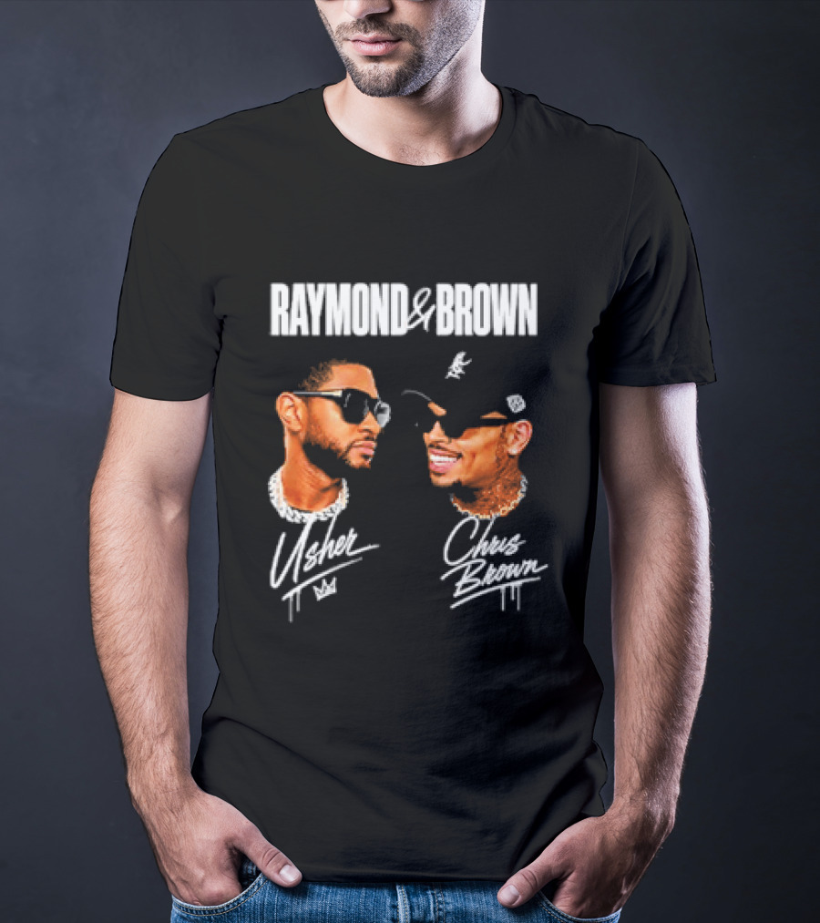 Raymond And Brown Usher Chris Brown Signatures T-Shirt