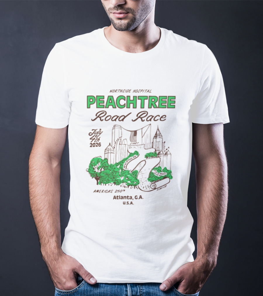 2026 Atlanta Peachtree Road Race MARTA Atlanta G.A. U.S.A. T-Shirt