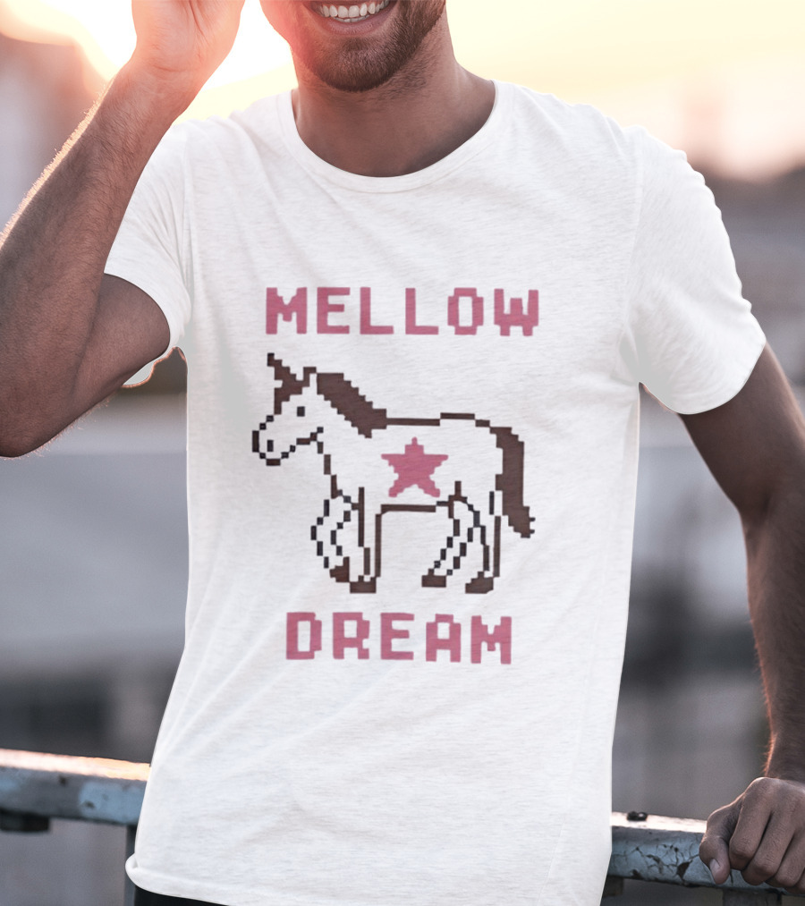 Mellow Dream Pixel Unicorn Star T-Shirt