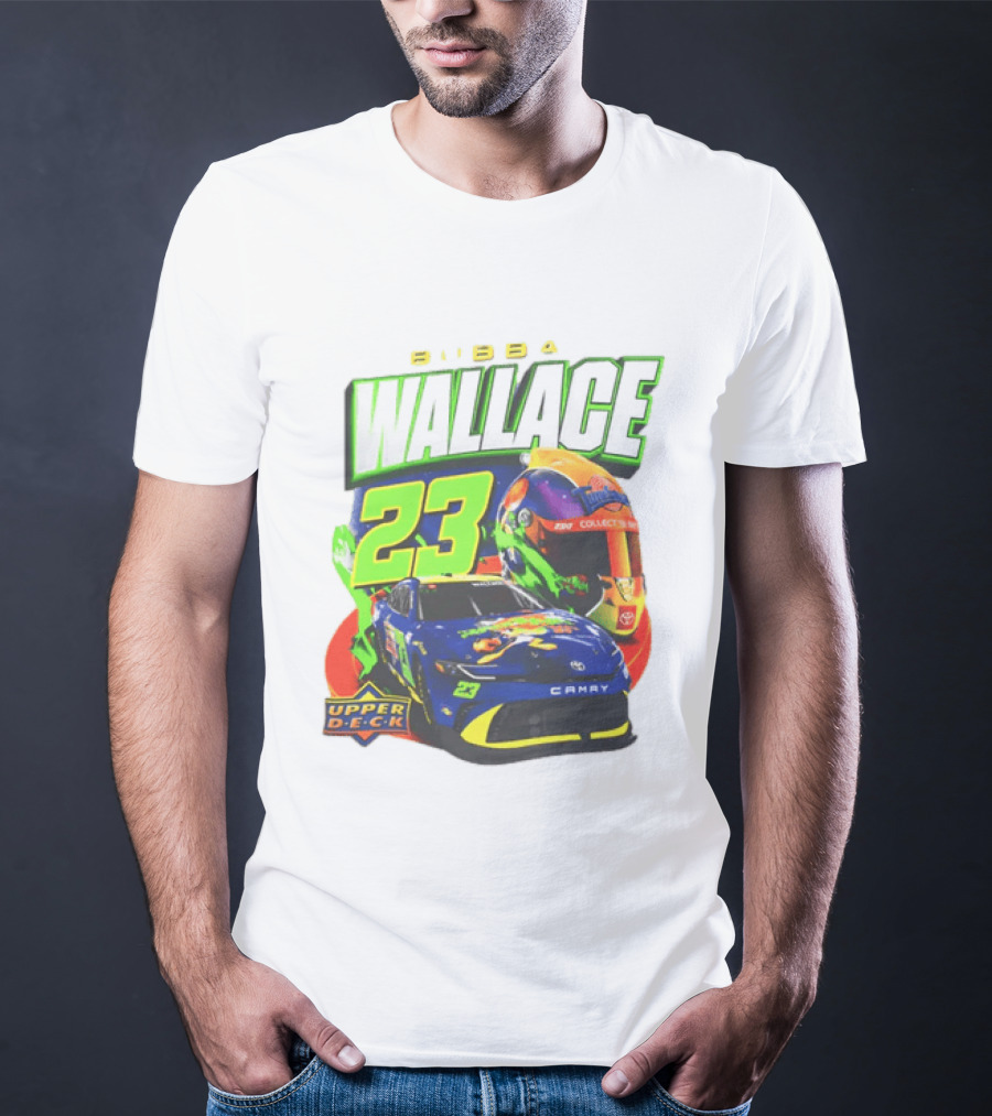 Bubba Wallace 23XI Racing Upper Deck Collectibles NASCAR Camry Helmet T-Shirt