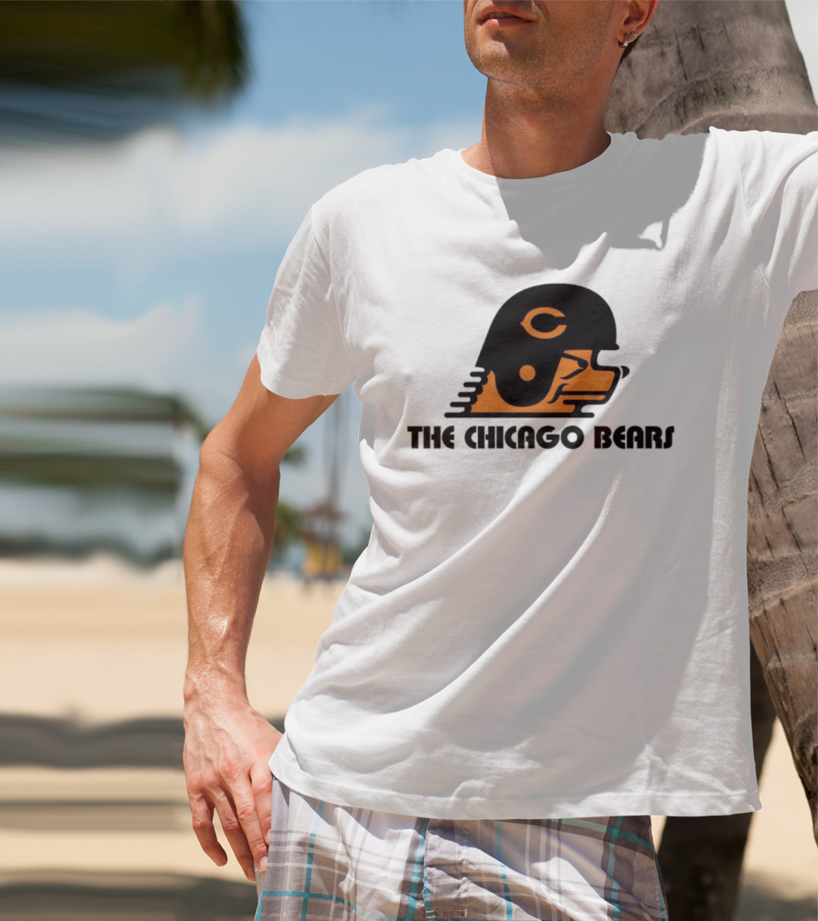 The Chicago Bears Helmet Logo And Balaclava T-Shirt